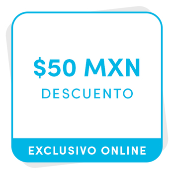 VALE DE $50 DE DESCUENTO EN TU PRÓXIMA COMPRA EN LA TIENDA EN LÍNEA