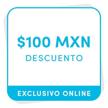 VALE DE $100 DE DESCUENTO EN TU PRÓXIMA COMPRA EN LA TIENDA EN LÍNEA