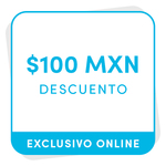 VALE DE $100 DE DESCUENTO EN TU PRÓXIMA COMPRA EN LA TIENDA EN LÍNEA